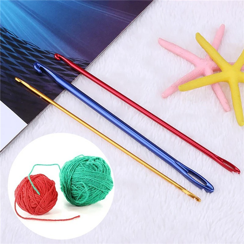 3 шт./компл. вязальные спицы для вязания свитера крючки цветная ручка из оксида