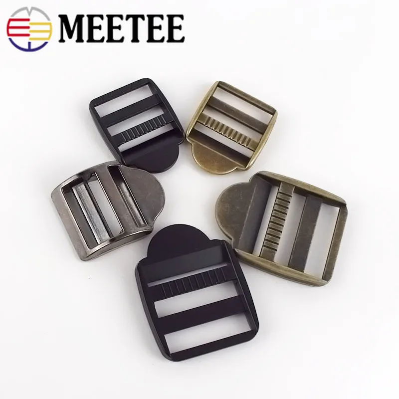 Meetee 4 шт. ID20/25/32 мм металлический трехскользящий рюкзак с регулируемой пряжкой для