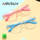 Очки AIMISUV Детские большого размера, квадратные, с блокировкой светильник, Модные прозрачные, по рецепту, UV400