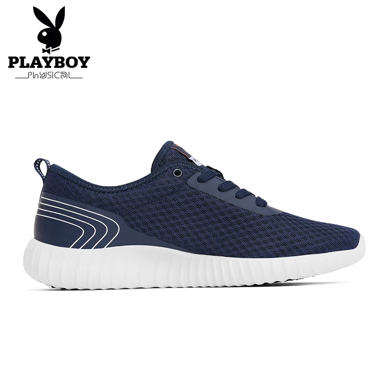 PLAYBOY Новая мужская обувь для бега крутые спортивные кроссовки амортизационная подушечка дышащая трикотажная свежая сетчатая уличная прогулочная беговая Обувь