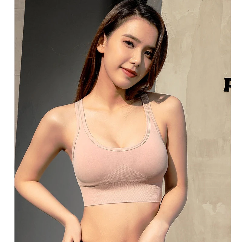 New Shock-Proof Gathered Sports Bra With Adjustable Buckle Beautiful Hollow Back Yoga Underwear Running Fitness Sports Bra