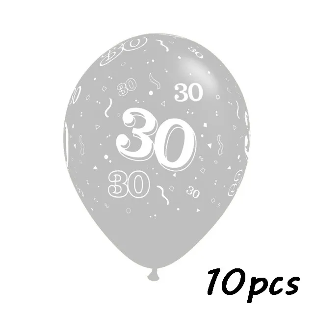 sliver 30 years 7 шт./партия, розовое золото, грязный 30, 30, 30, день рождения, украшение, милые девушки, с днем рождения, Пончик, воздушный шар, вечерние товары - Цвет: sliver 30 years