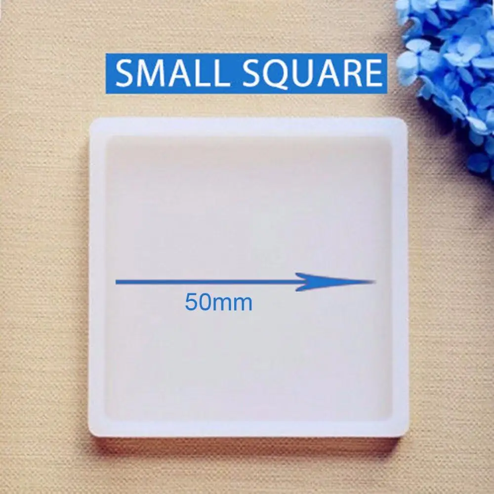 Small square 5cm Новинка, сделай сам, полимерная форма, круглая, овальная, квадратная, прямоугольная, силиконовая, прозрачная, для ювелирных изделий, твердые формы, форма для изготовления ювелирных изделий, прозрачная - Цвет: Small square 5cm