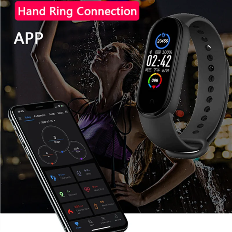 Смарт-браслет M5 с Bluetooth мужской спортивный Монитор артериального давления