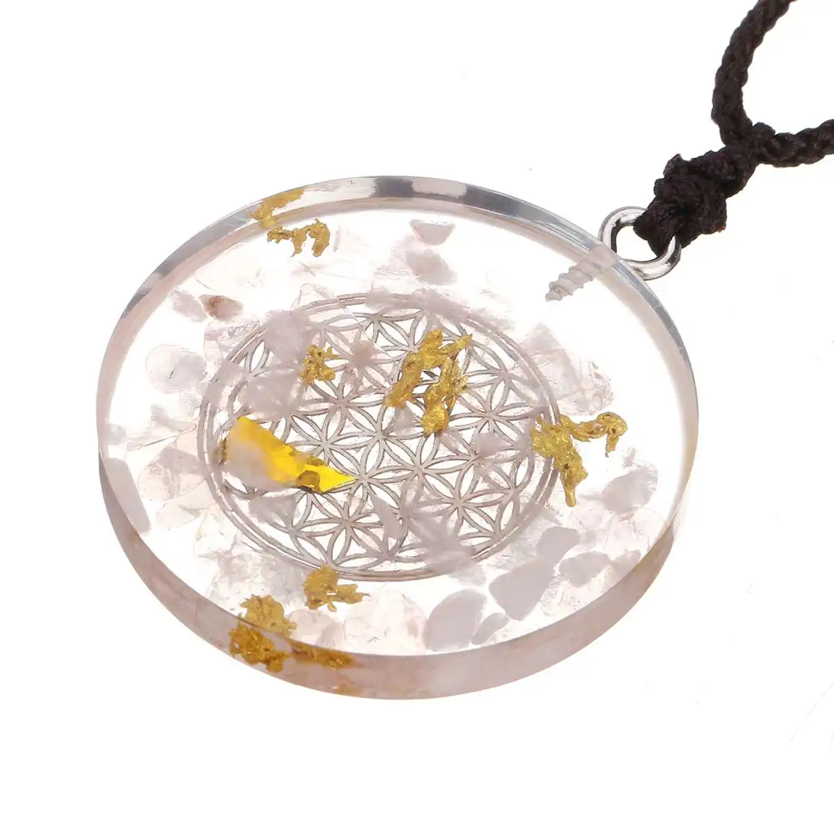 Aura Orgone ожерелье со стразами Orgone конвертер энергии камень душа, который изменяет магнитное поле жизни ожерелье из смолы