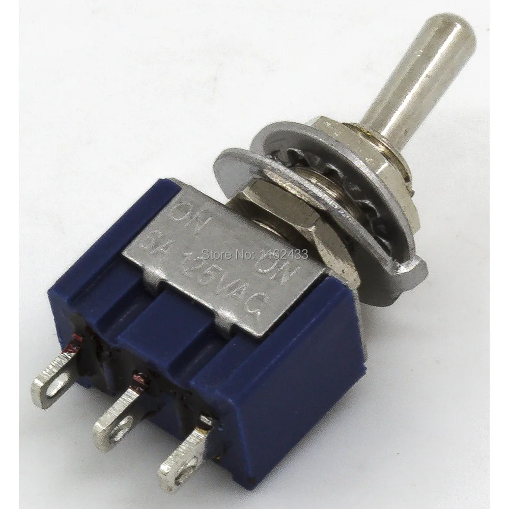 10 шт./лот MTS-102 перфорированный диаметр 6 мм 3 pin ON-ON SPST 2 позиционный тумблер