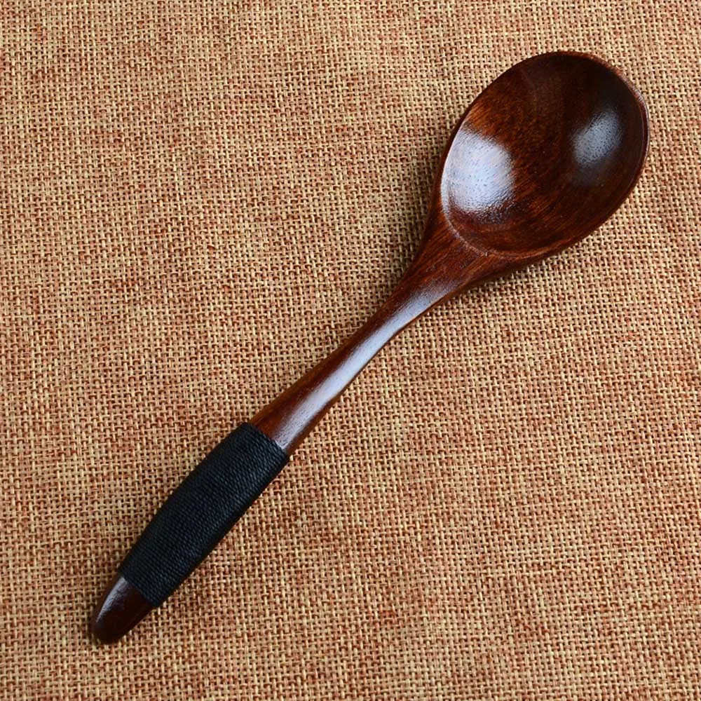 Japanese-style Handle Wooden Spoon Coffee Stirring Rod Tea Dessert Mixing Soup Tableware Kitchen Supplies | Дом и сад