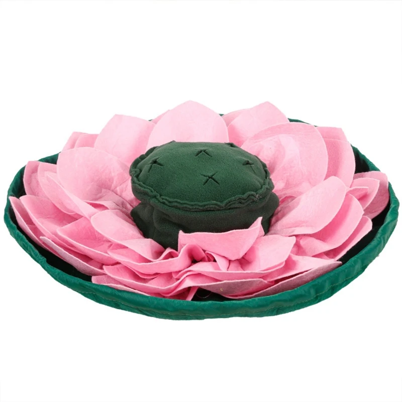 

Lotus Shape Pet Dog Snuffle Mat Nose Smell Training Blanket Sniffing Pad Slow Feeding Bowl Food Dispenser Carpet 449E