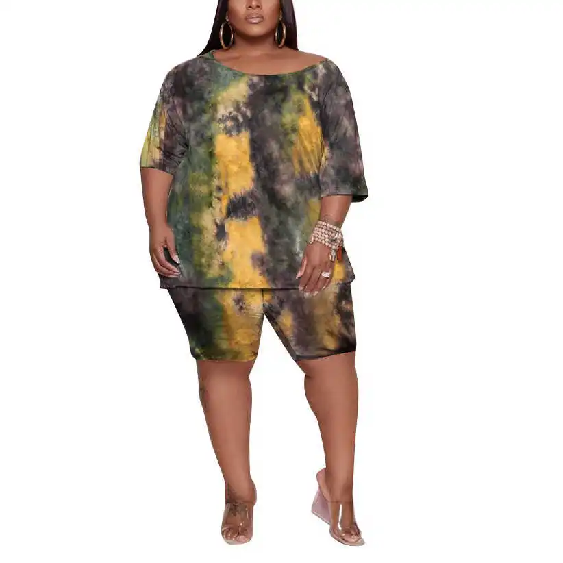 

4XL 5XL Plus Size Clothing Sets For Women Large Fat Printed Blouse & Pants Fashion Printed High Street Wear 2 Piece Matching Set
