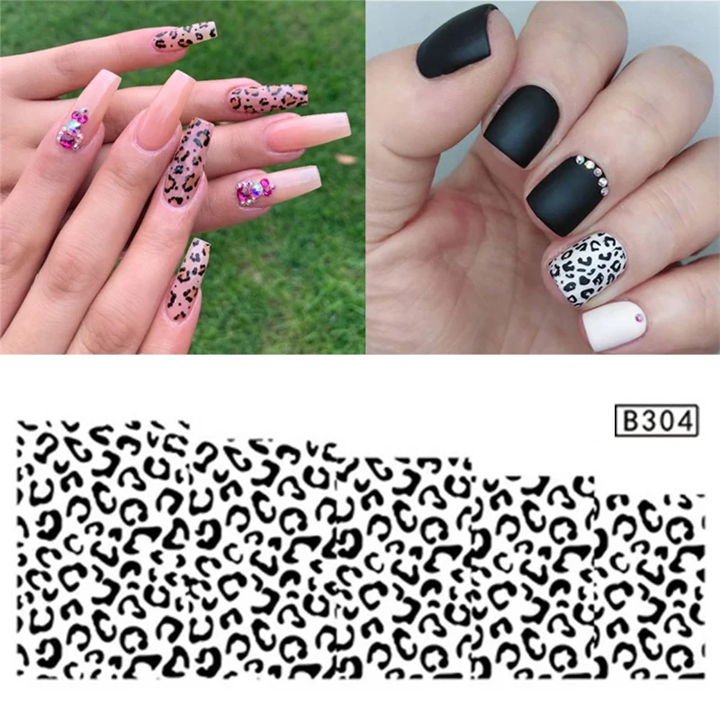 1 шт. переводные наклейки для ногтей с леопардовым принтом|Стикеры и наклейки| |