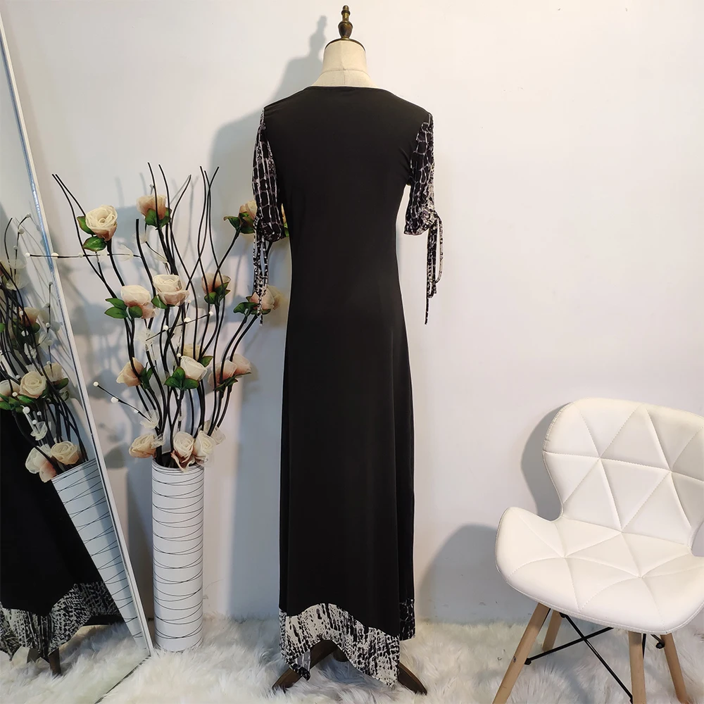 

New Design Summer Bohemian Women Stitching Robe Longue Femme Fashion Elegant Ladies Maxi Vestido De Mujer Lrregular Beach Dress