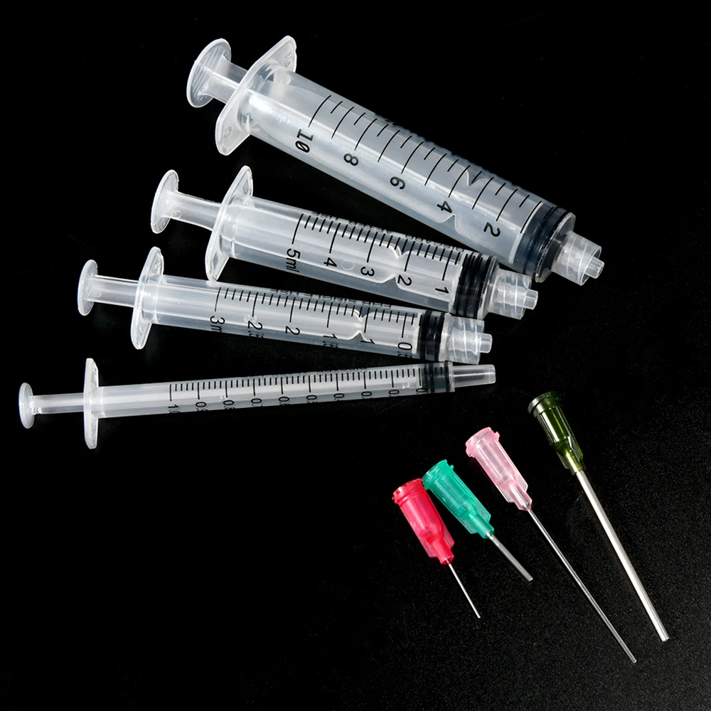 

4Pcs Syringes with 4pcs 14G-25G Blunt Tip Needles for Industrial Dispensing Syringe Epoxy Resin Kits