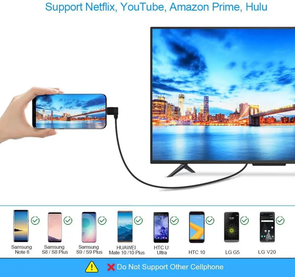 CableCreation USB C to HDMI-compatible 4K Cable Right Angle For Macbook Pro 2019 2018 iPad Galaxy S10 | Электроника