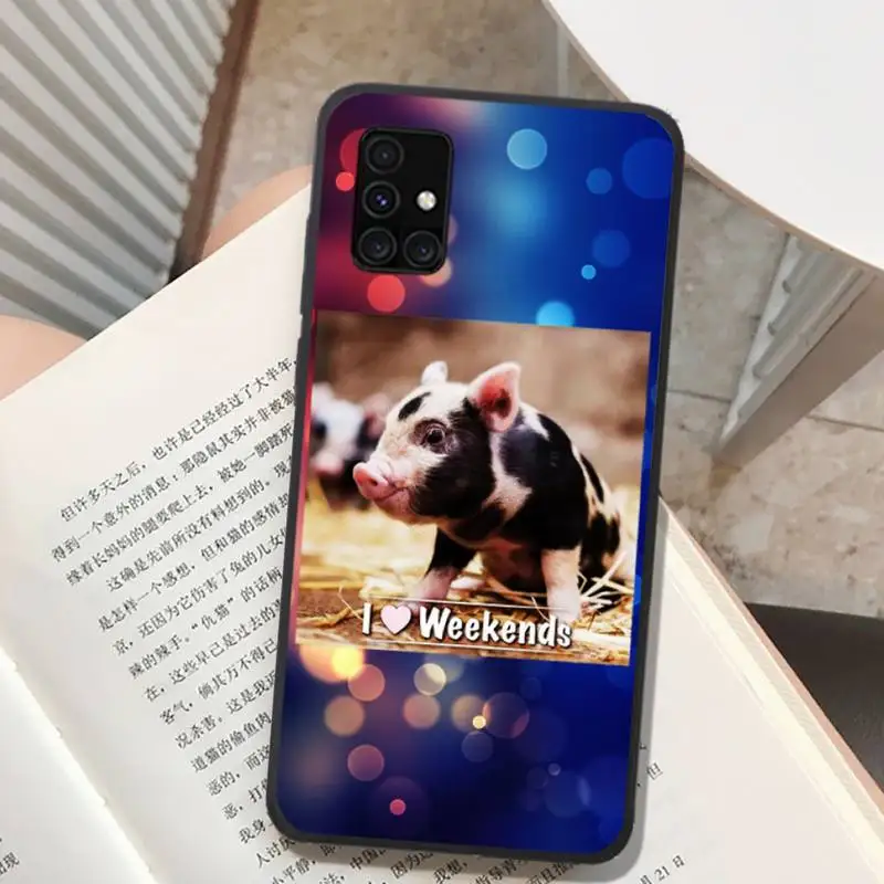 

Cute pink pig Phone Cases for Samsung A91 01 10S 11 20 21 31 40 50 70 71 80 A2 CORE A10