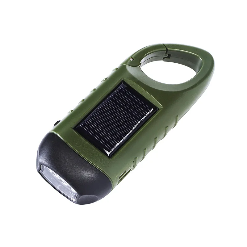 

2023 New Outdoor Camping Mountaineering Solar Power Portable Hand Crank Dynamo Torch Lantern Tent Light LED Flashlight Equipment