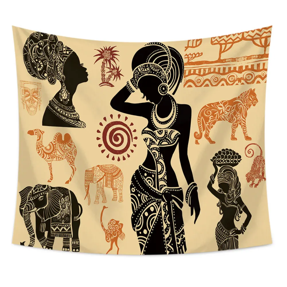 Африканский женский настенный гобелен Подвесной Настенный Гобелен Мандала