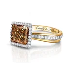 Модные ювелирные изделия Indie Square Moissanite изысканные индивидуальные эстетические кольца модные и красивые для женщин аксессуары