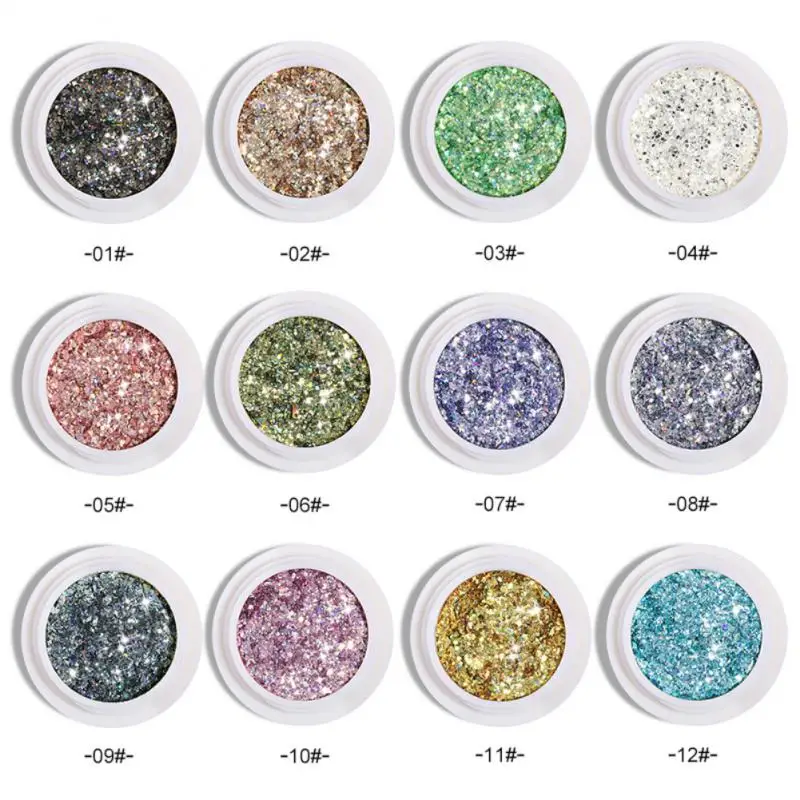 New 10 g Nail Art Laser Glitter Sequins 12 Color Powder Decorations Boxed Ultra-thin Symphony | Красота и здоровье