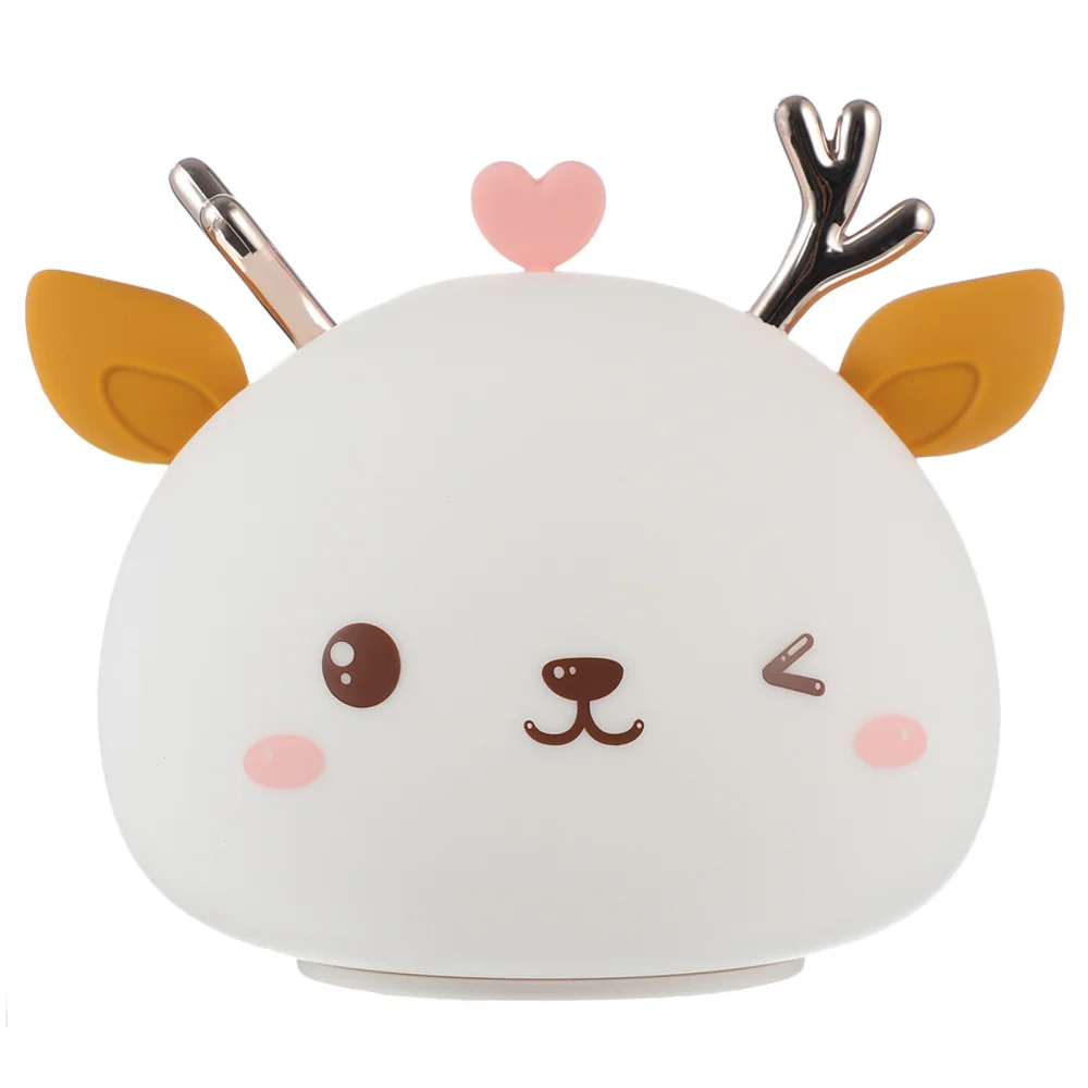 

Silicone Glow Nightlight Portable USB Deer Animal Lamp Light Nursery Night Light