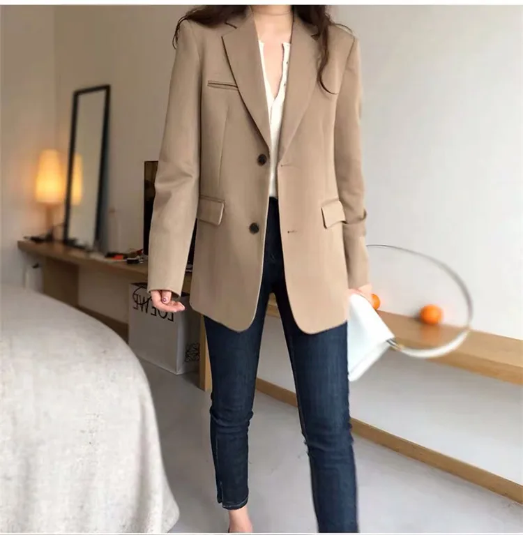 

Women's blazer Oversized Office Jacket Solid color Blazer suits elegante Women's spring jacket Spring suit jacket 2021