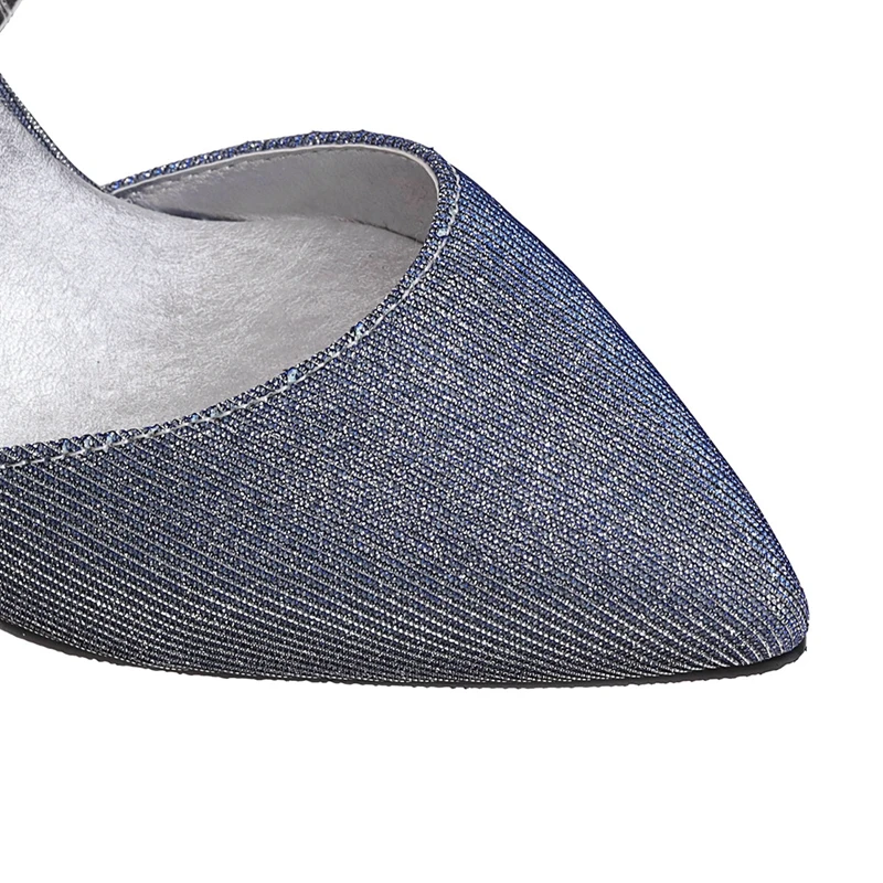 

2021 New Plus Big Size 32-48 Silver Black Fashion Sexy High Heel Wedding Spring Summer Females Lady Shoes Women Pumps D1317