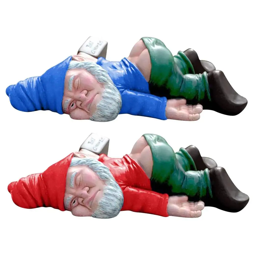 

Funny Drunk Dwarf Decor High-Quality Resin Materials Innovative Garden Yard Statue Ornament Micro Landscape DIY