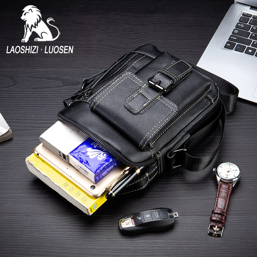 Leather Full-grain Men's Shoulder Small Bag 8-Inch iPad Mini Casual MEN'S |