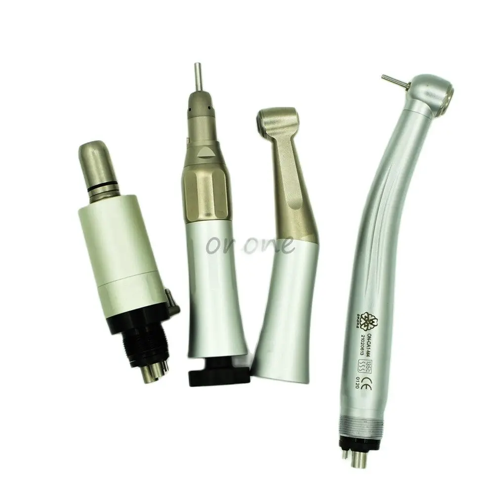 Dental High And Low Speed Straight Contra angle Handpiece Air Motor Push Button Air Turbine Tip 4 holes Dental Tools