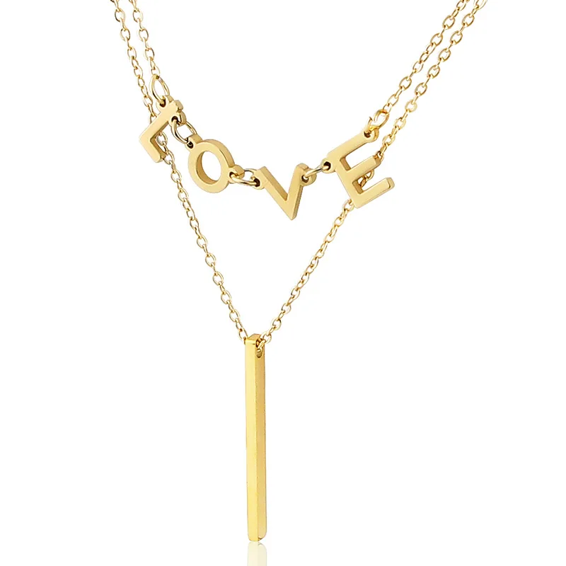 Ожерелье из титановой стали с надписью I LOVE|necklace jewelry|fashion jewelryjewelry fashion |
