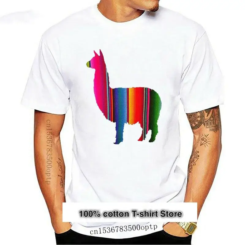

Camiseta с принтом высокого качества, camiseta informal с cuello Round Do, ropa textil de ламы, Alpaca, Aguayo, Inca