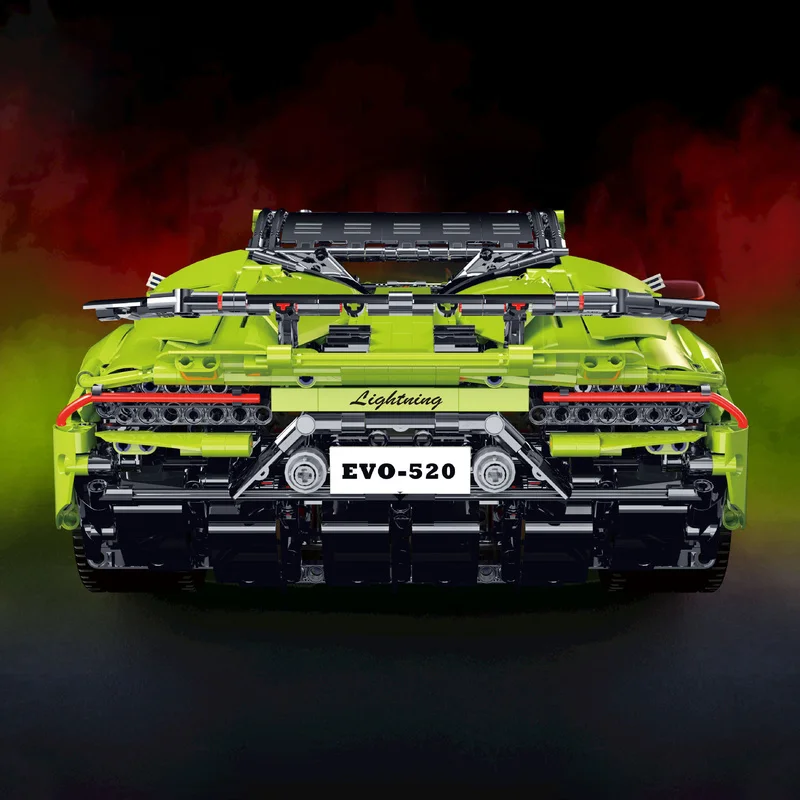 Зелёный Супер спортивный автомобиль модифицированный блок питания модель