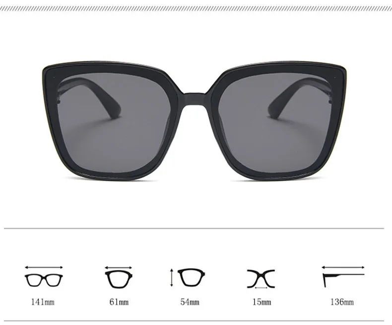

Fashion Plastic Cat Eye Women Oversized Sunglasses Brand Designer Vintage Retro Mirror Sun Glasses For Female UV400 Oculos