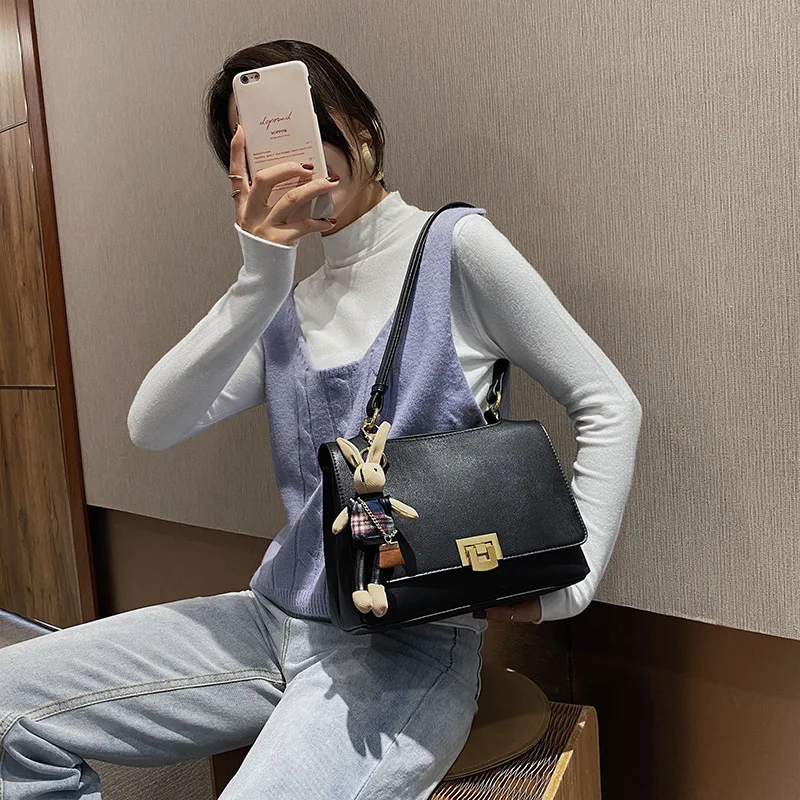 

Vintage Solid PU Leather Women Shoulder Crossbody Bags 2021 New Quality Fashion Handbags Ladies Messenger Bags Female Purses