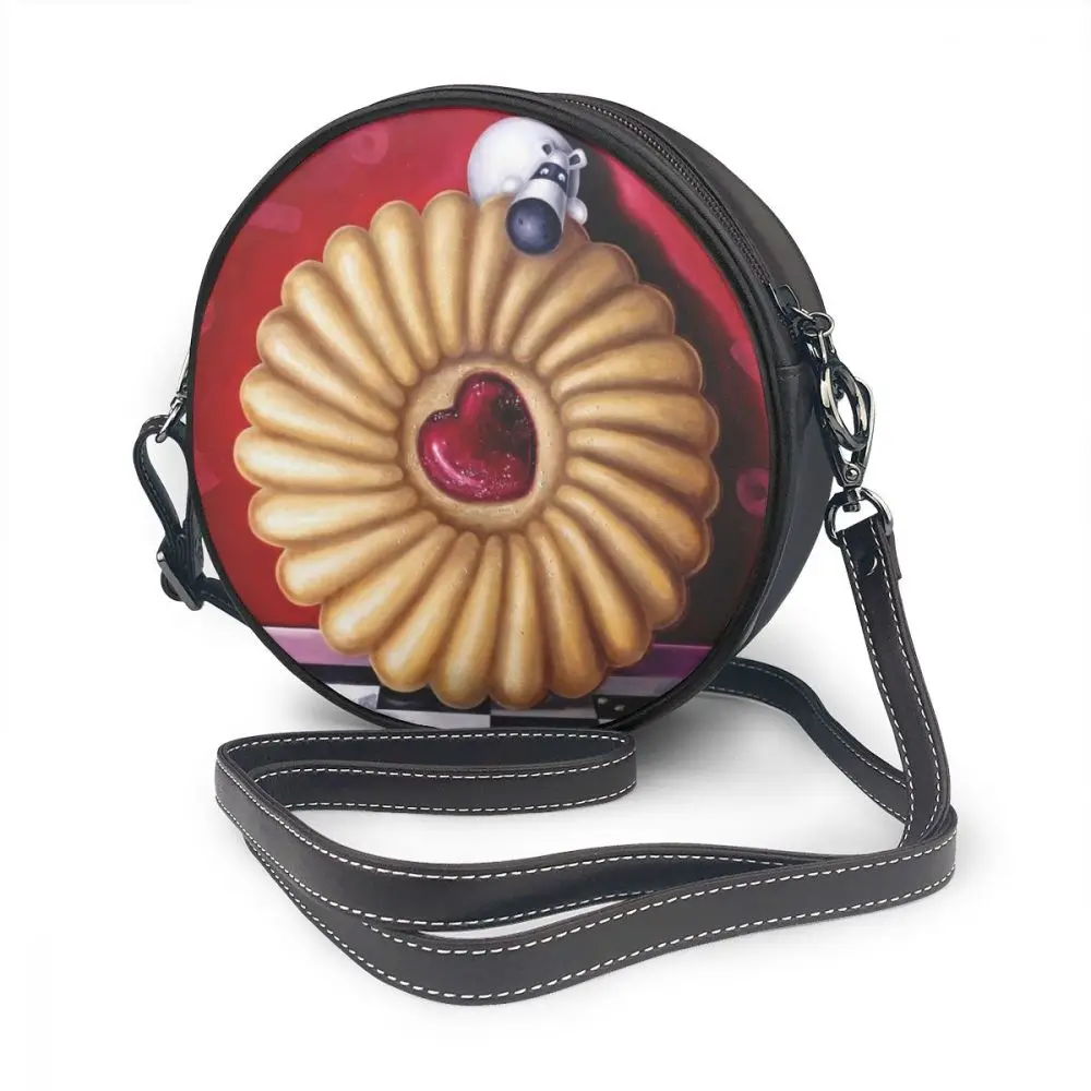 

Heart Shoulder Bag Heart Leather Bag Slim Teenage Women Bags High quality Woman Street Crossbody Round Purse
