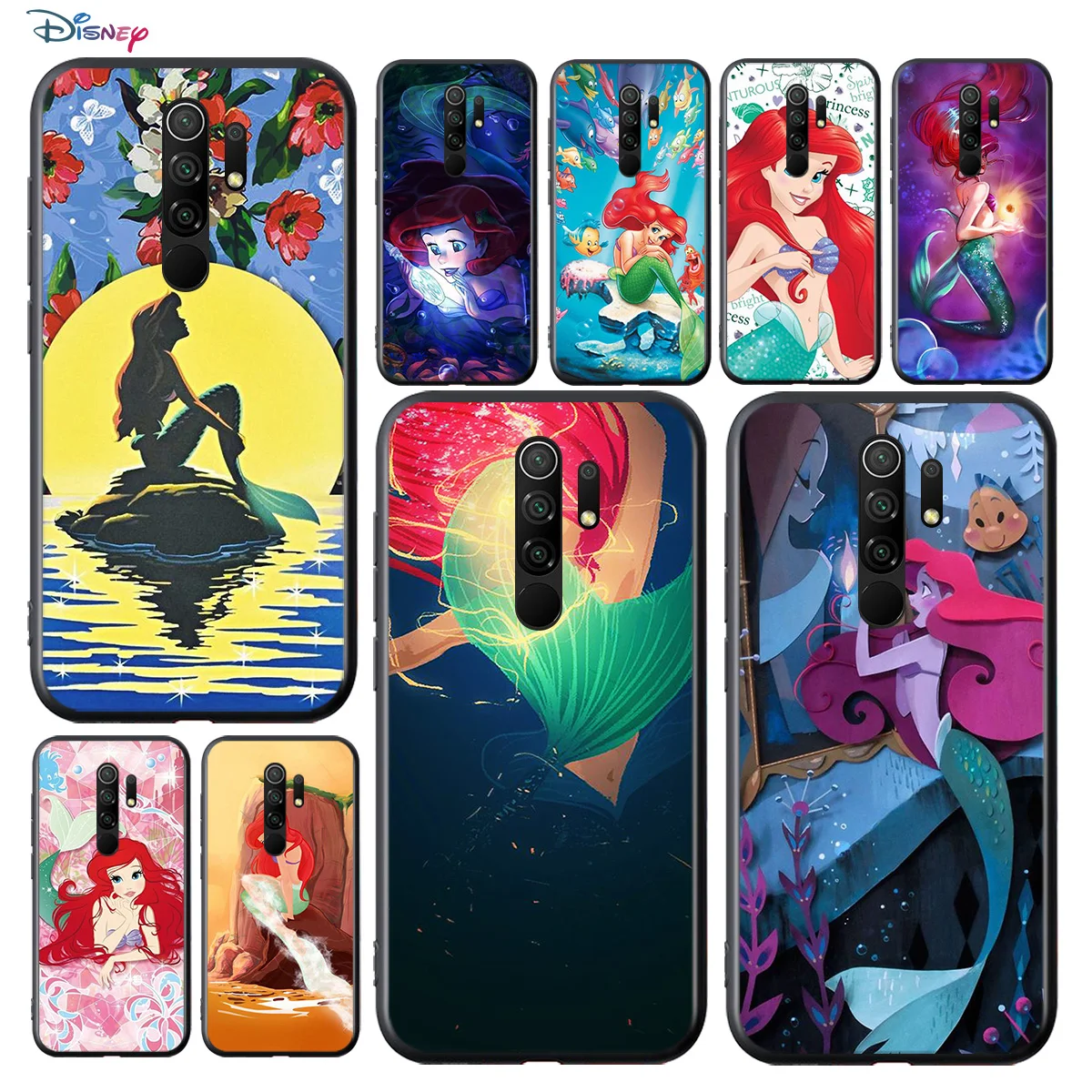 

Disney Cartoon Animation The Little Mermaid For Xiaomi Redmi K40 K30T K30S K30i K30 K20 10X 9T 9i Pro 5G TPU Silicone Phone Case