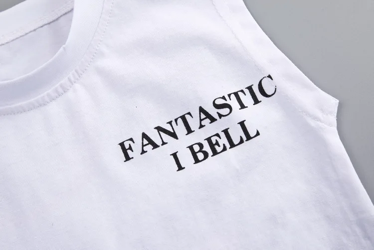 Toddler Boy Clothes Children's Summer New Cartoon Pullover Vest Shorts Two-piece Boy's Children's Sleeveless Vest Suit