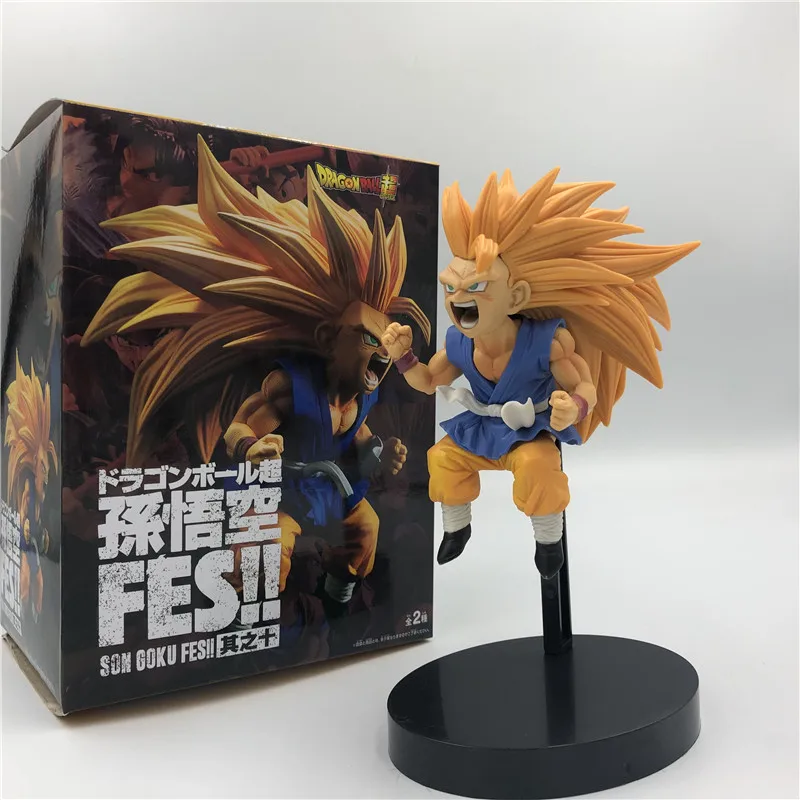 

20Cm Dragon Ball Super GT Son Goku Action Figure Model Toy Collectible Anime Gold Hair Roaring Goku Doll Ornament Fans Toy Gift