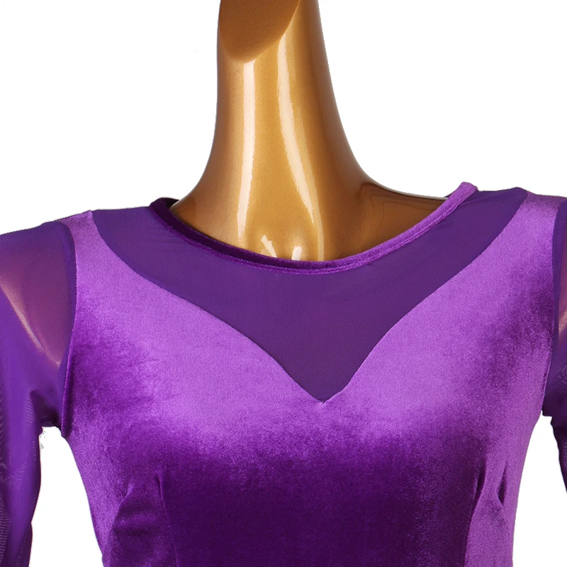 Latin Competition Dance Skirt Women 2021 New Purple Standard Dancing Dress Adult Rumba Samba | Тематическая одежда и