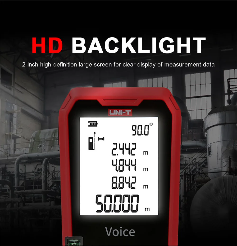 UNI-T Handheld Laser Rangefinder Distance Meter LM40 40M 50M 60M Medidor Laser Tape Build Measure Device Electronic Ruler