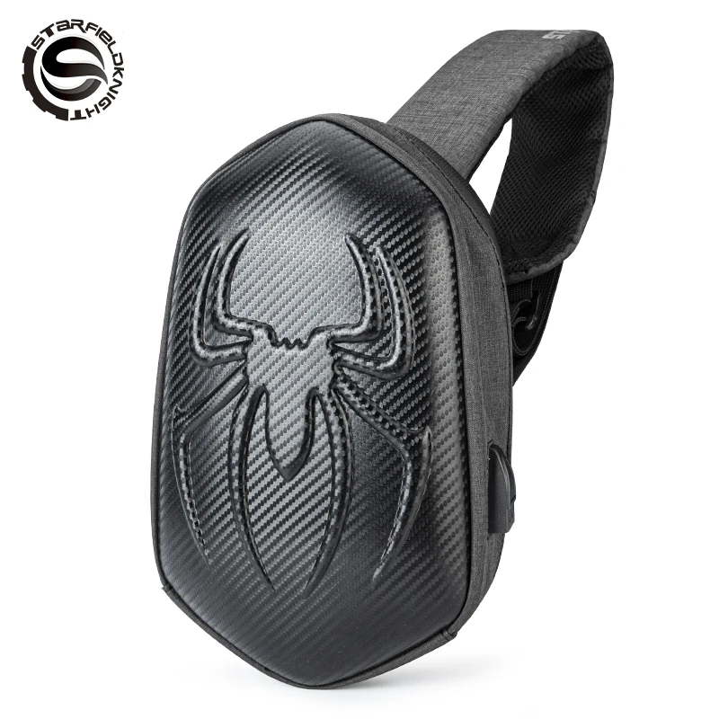 Мотоциклетный рюкзак SFK нагрудная сумка из углеродного волокна для мужчин и