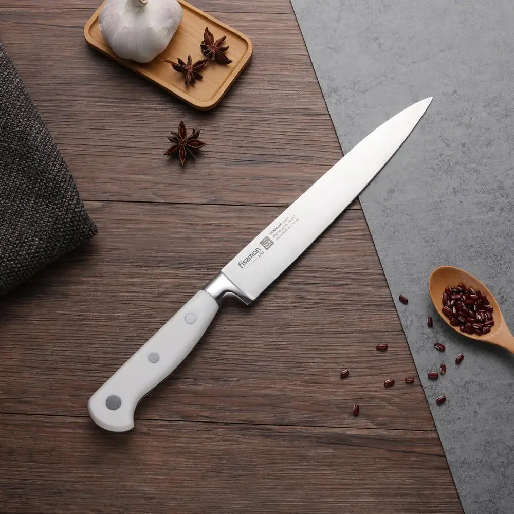 Кухонный нож FISSMAN Germen из стали, серия MONOGAMI, нож для нарезки сыра Santoku, обвалочный нож для очистки сыра
