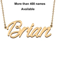 cursive initial letters name necklace for brian birthday party christmas new year graduation wedding valentine day gift