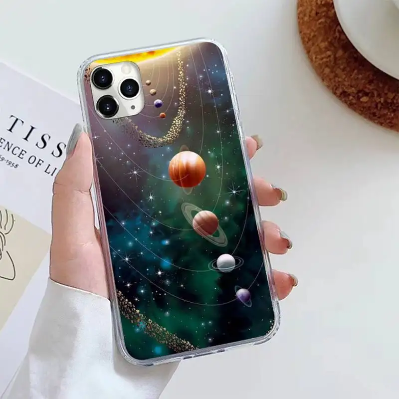 

Star Moon Space Planet art Phone Case For iphone 12 5 5s 5c se 6 6s 7 8 plus x xs xr 11 pro max