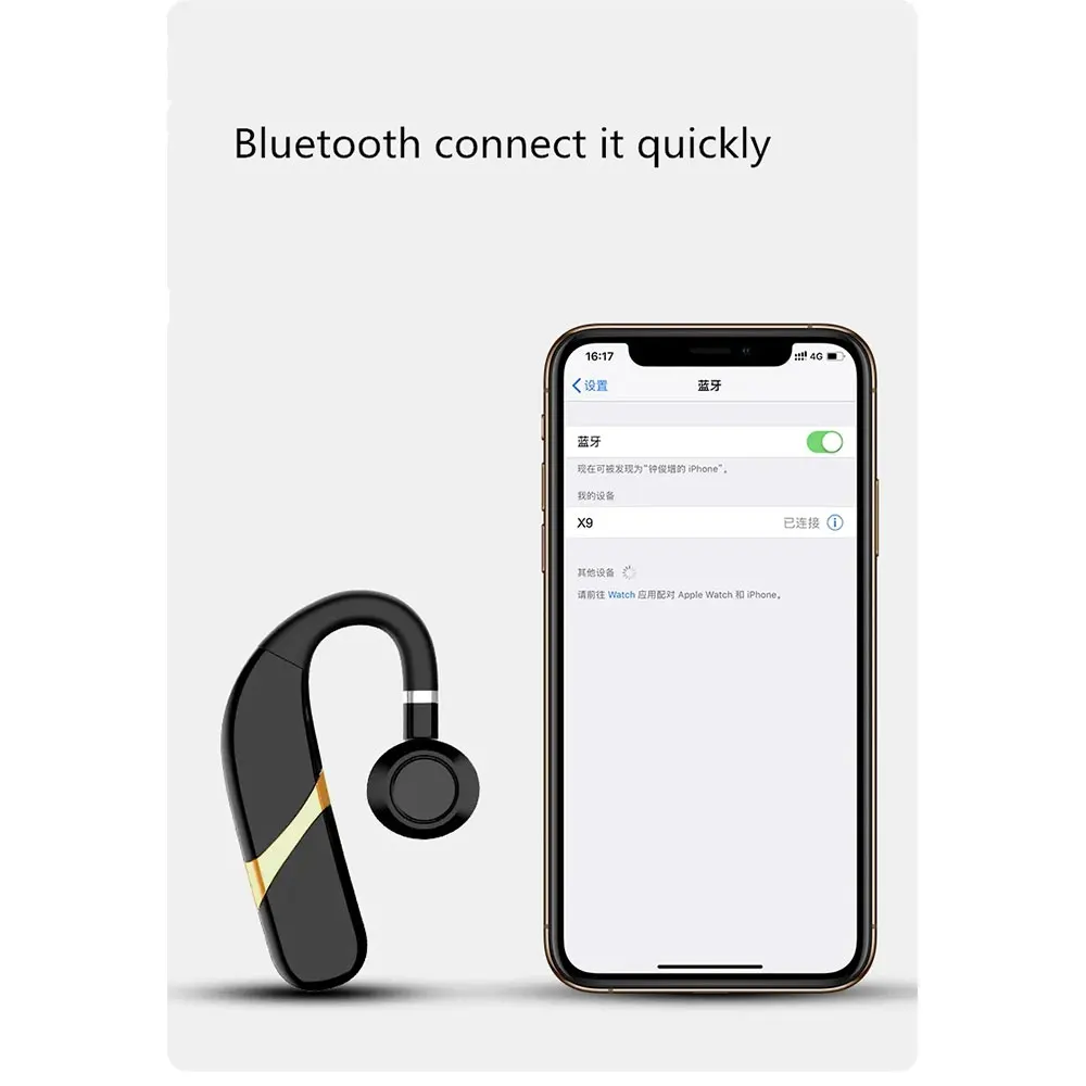 Свободные руки бизнес X9 Bluetooth наушники с микрофоном Голосовое управление