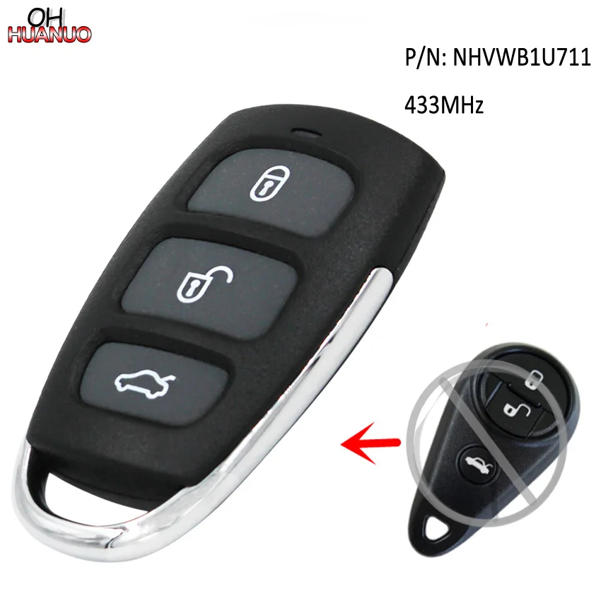 Улучшенная версия 3 кнопки 433 МГц для Subaru Tribeca Forester Impreza Legacy Outback P/N: NHVWB1U711 |