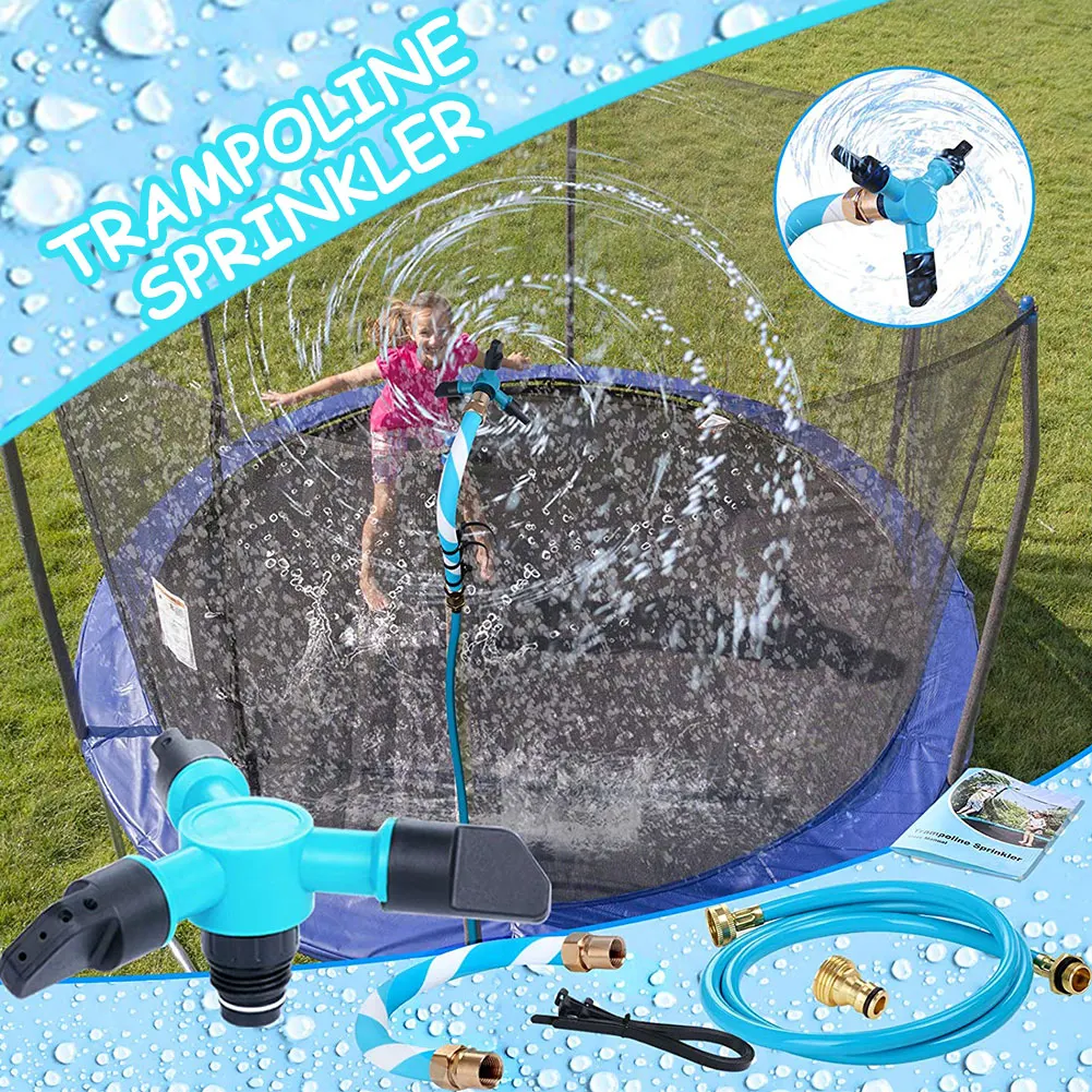 

Trampoline Sprinkler Summer Water Sprinkler Outdoor Garden Water Games Toy Sprayer Backyard Water Park Accessories Fun For Kids