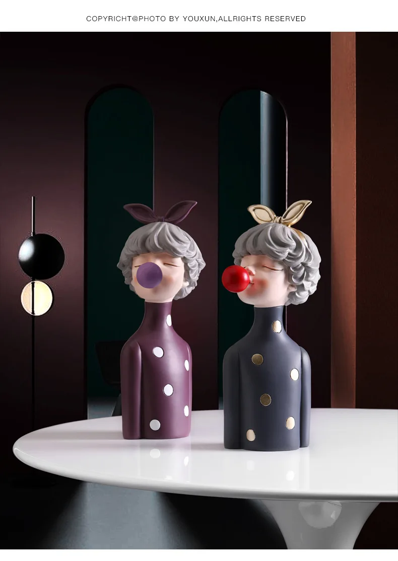 Скандинавские милые пузырьки для девочек декоративные полимерные креативные