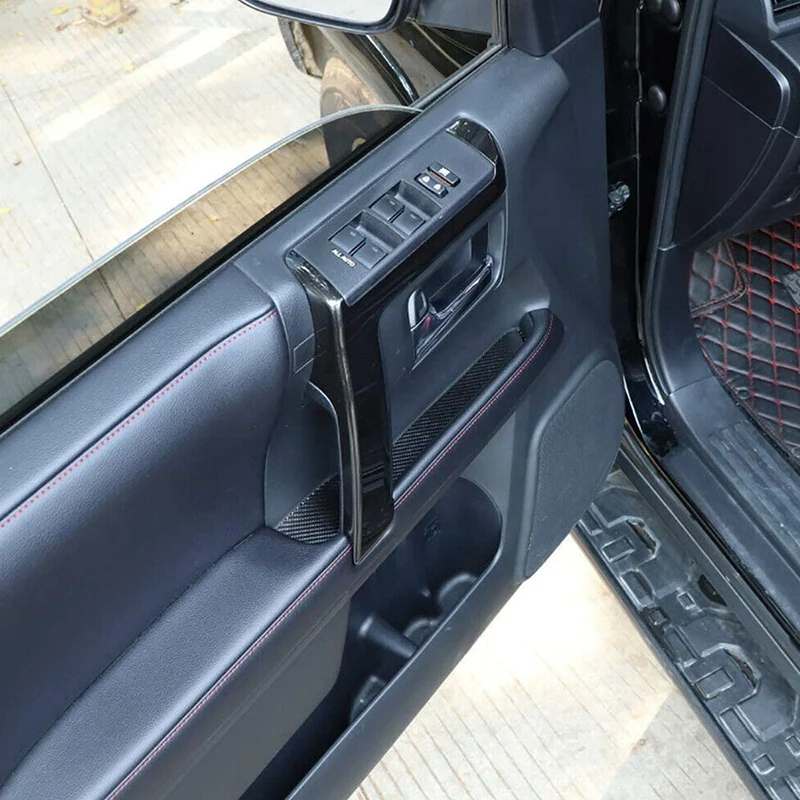 carbon fiber car door storage pad trim for 2010 2020 toyota 4runner accessories free global shipping