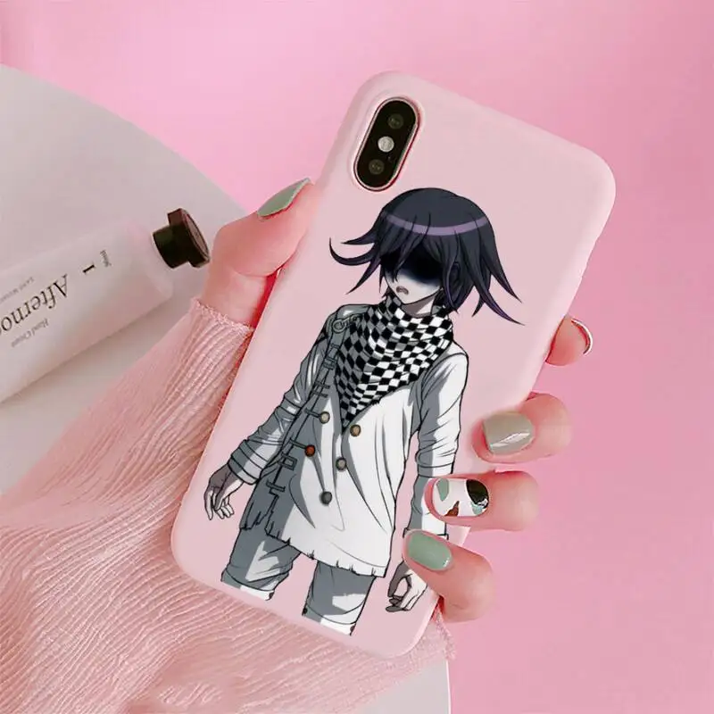 

Kokichi Ouma Girl Phone Case Candy Color Pink for iPhone 11 pro XS MAX 8 7 6 6S Plus X 5S SE 2020 XR