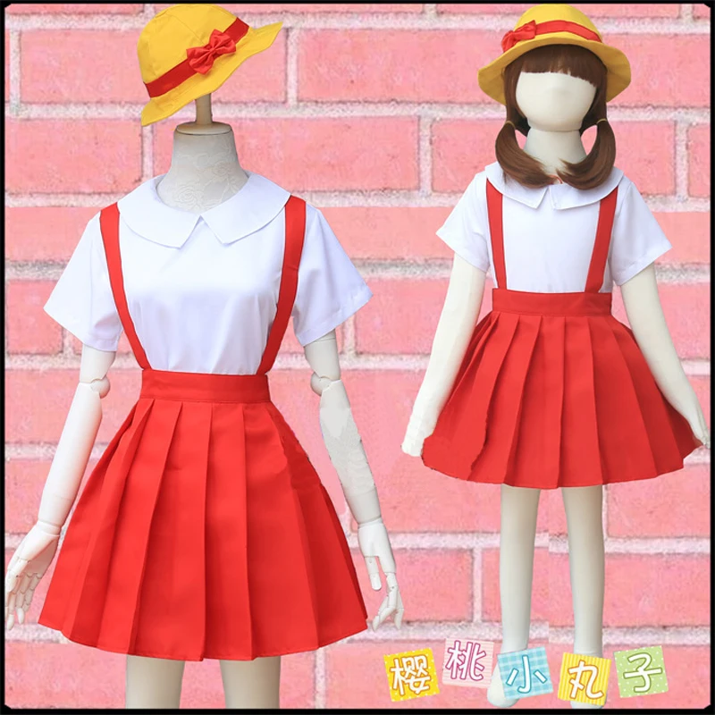 Пижама для детей и взрослых, амин Chibi Maruko Chan костюмы для косплея школьницы униформа, костюмы для девочек, вечерние детский сад Костюмы для косплея
